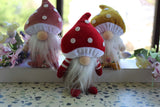 Spring Mushroom Gnome, Triplet Mushroom Gnomes for home, Adorable Handmade Gnome, Table decor, Mantle decor, Tiered tray decor