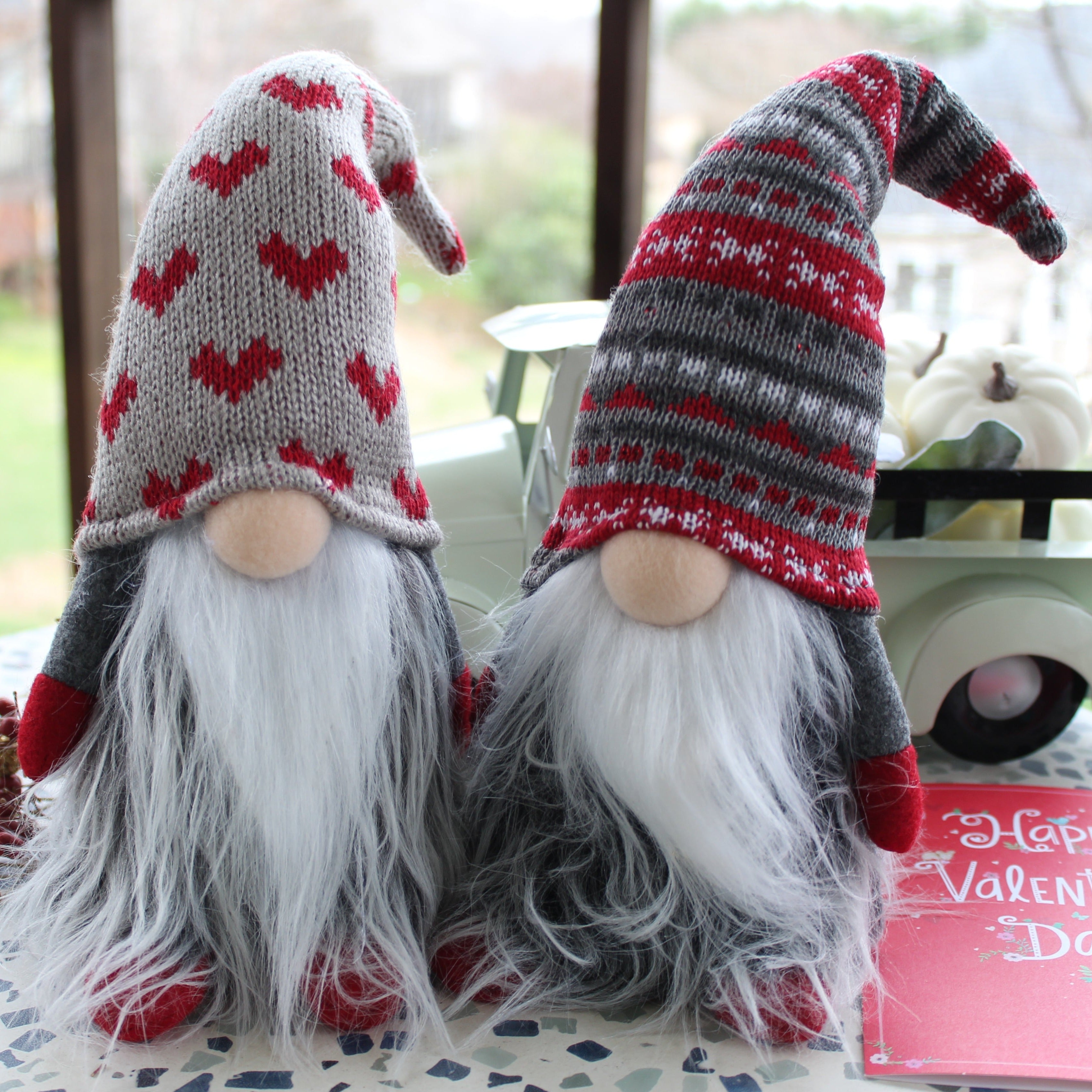 Valentine Day Gnome, Plush Gnomes Tomte Gnome Ornaments Handmade Swedish Figurine Holiday Elf Home Decorations