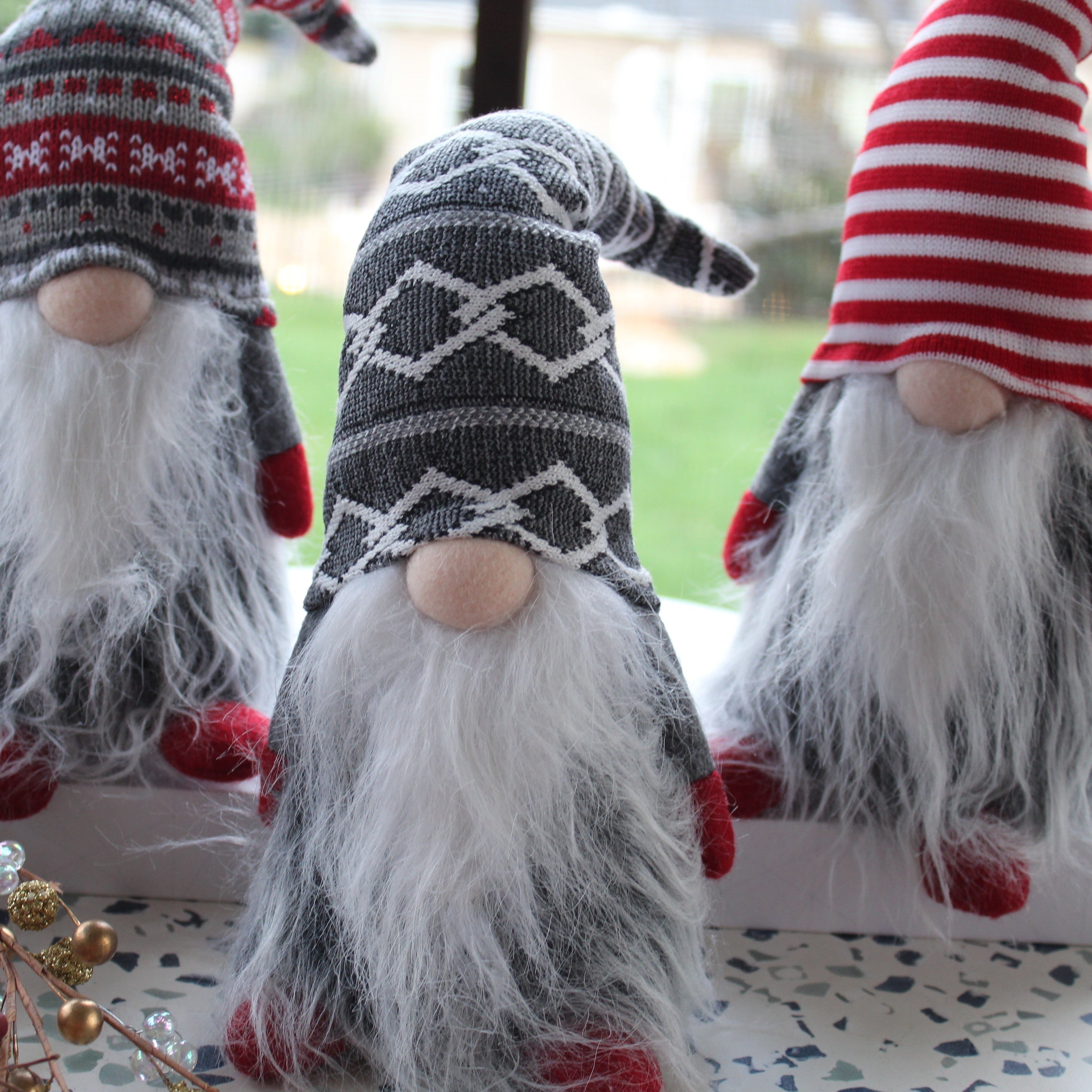 Winter Plush Gnomes Tomte Gnome Ornaments Handmade Swedish Dwarf Figurine Holiday Elf Home Decorations