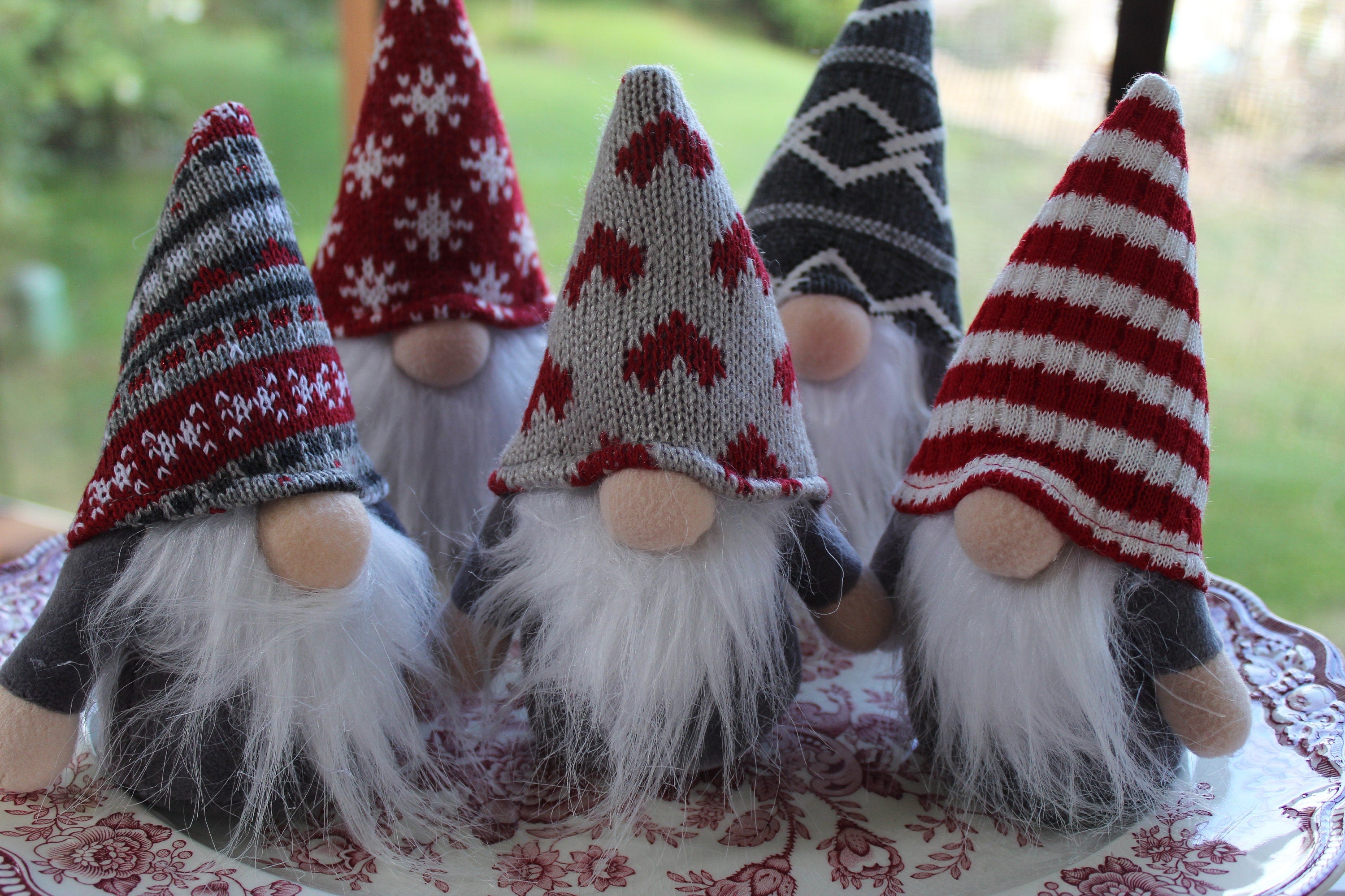 5 Mini Brother Christmas Gnome set