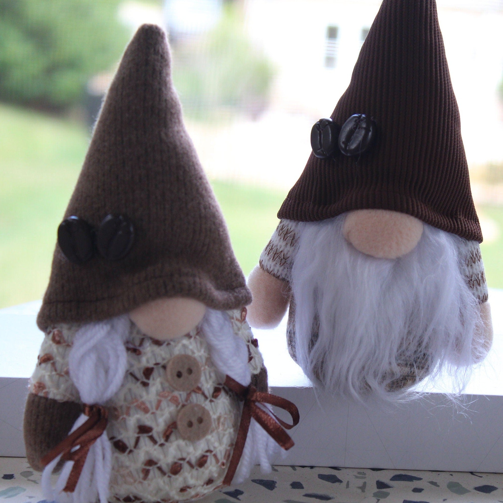 2-Pack Coffee Gnome Decor - Pair of Coffee Gnomes