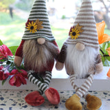 Pair of Fall Gnomes, Thanksgiving Gnomes, Autumn Gnomes for home, Adorable Handmade Gnomes, Scandinavian Nordic gnome - Tiered tray decor